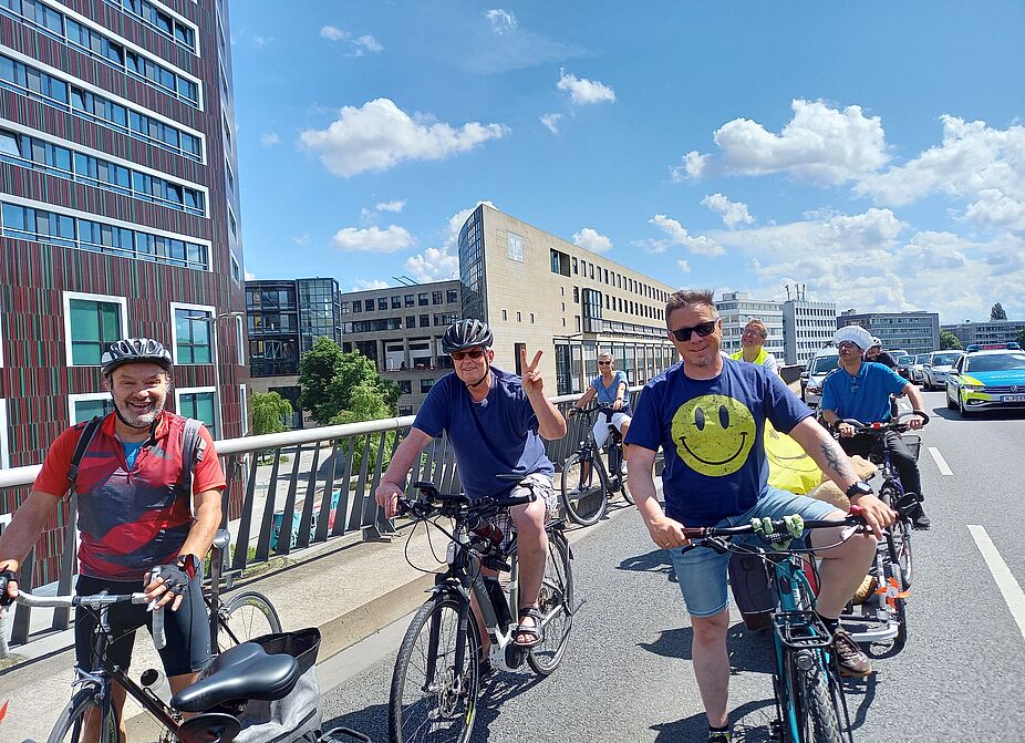Auf der Hochbrücke in Hannover