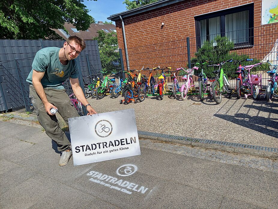 Stadtradeln 2024 Kreidespray Aktion