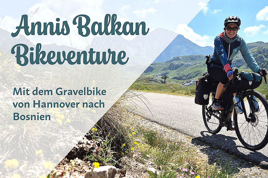 Ankündigungsbild Radreisevortrag Annis Balkan Bikeventure