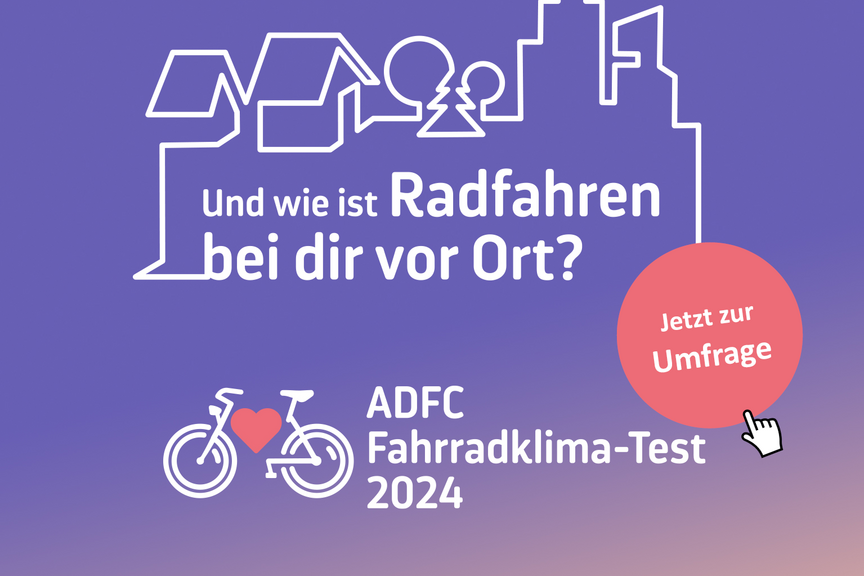 Fahrradklimatest Keyvisual Mitmachen Fahrradklimatest Keyvisual Jetzt zur Umfrage
